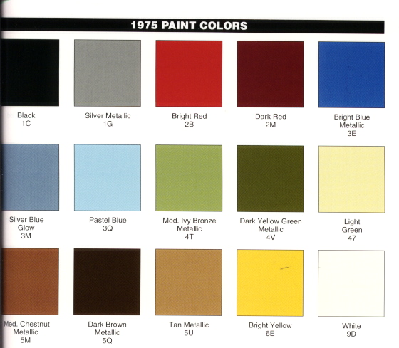 Image of '75 paint colors